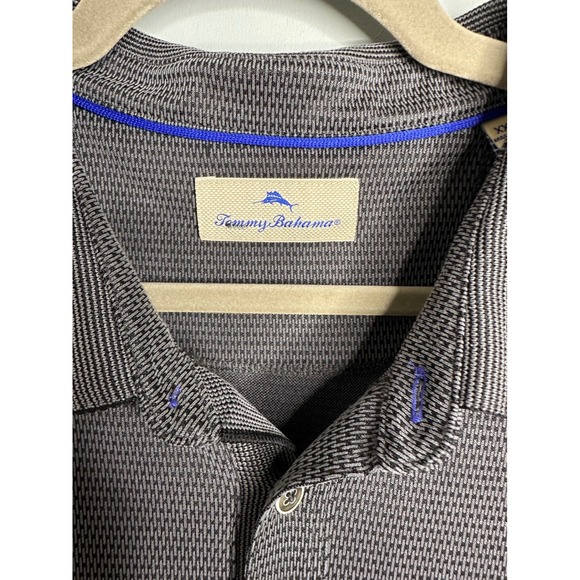 Tommy Bahama Gray Patterned Golf Polo Shirt Mens XXL/TTG Short Sleeve‎ - Picture 2 of 11